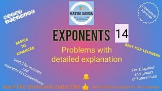 #mathsganga #jeebasics #basicmaths #foundationmaths Problems on Comparison of Exponents for learners
