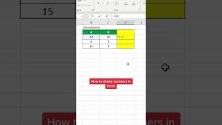 How to Divide Numbers in Excel! #excel