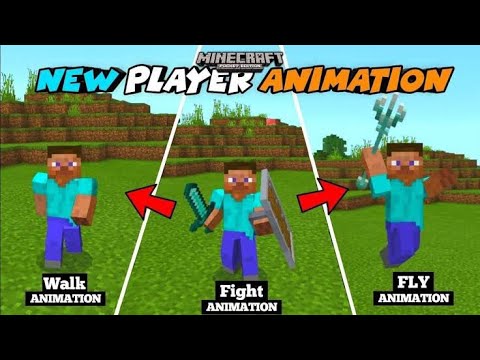 Best Animation Mod For Minecraft Pe | New Player Animation Mod Download 1.21+ | #minecraft #viral