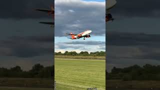 Easyjet Departure Off Runway 23L At Manchester Airport #Easyjet #Airbus #a320 #manchesterairport