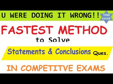 Statements and Conclusions Tricks Bank Reasoning | Shortcut Method Syllogism / Logical Deduction