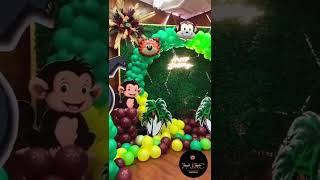 jungle theme birthday decoration | contact for more details :- 9289260245 #shorts