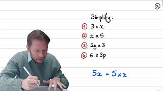 Multiply an algebraic term involving one variable by a positive integer (191a)
