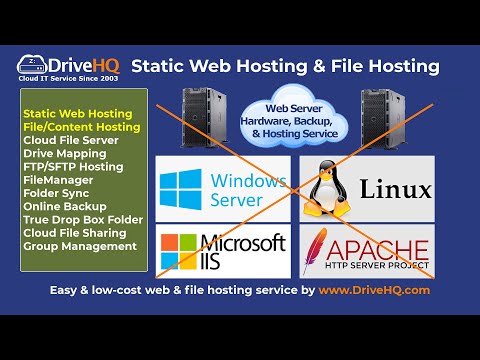 Static Web Hosting & File/Content Hosting. Host Large Files for Public Download
