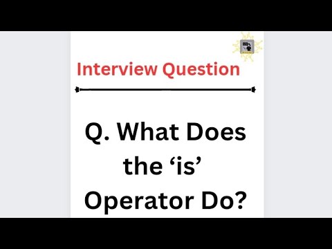 is Operator in python | special Operator. #pythonbeginners #interview_questions