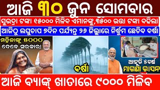 today's morning news odisha/30 June 2025/subhadra yojana online registration/odisha news today