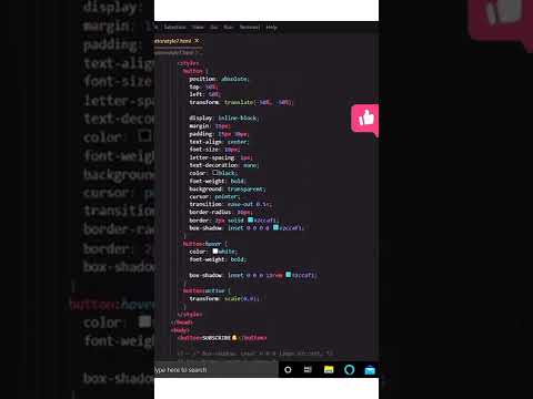 How to style a Button in HTML using CSS ||•Part 7•🔔🤝》》#html #css #javascript