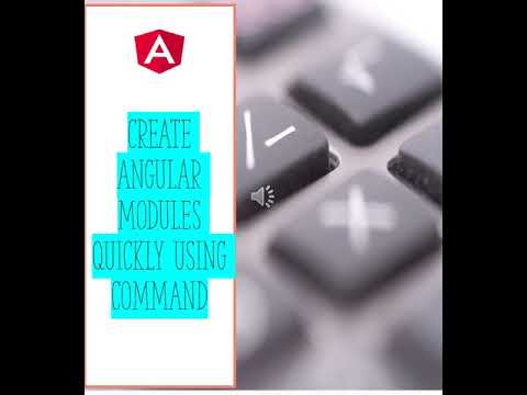 CREATE ANGULAR MODULES QUICKLY #shorts