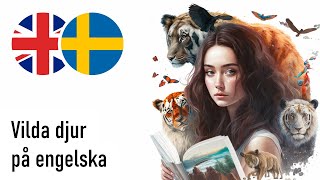 Vilda djur på engelska (Kvinnlig röst, svart bakgrund)