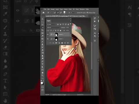Turn White Color Dress To ANY COLOR- One Minute Photoshop #photoshop #tutorial #shorts #photoshorts