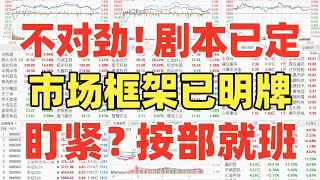 A股：不对劲了！反弹到底来没来？剧本已定，市场框架已经明牌，继续按部就班！明天大事发生？做好准备！
