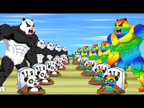 Rescue GODZILLA & KONG From PANDA RADIATION RAINBOW - FUNNY CARTOON??? | GODZILLA & KONG Movies