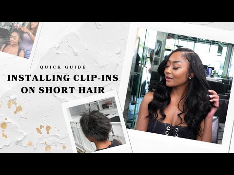 Quick & Easy Clip-In Hair Extensions Installation on Short Hair Tutorial