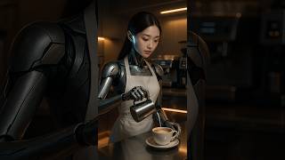 AI 로봇 바리스타의 완벽한 라떼 아트! | AI Robot Barista #shorts  #aihumanoid  #robotbarista