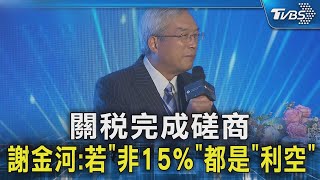 關稅完成磋商 謝金河:若「非15%」都是「利空」｜TVBS新聞 @TVBSNEWS02