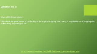 CMRP Exam Questions