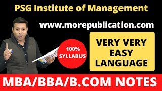 MBA BOOKS/NOTES PSGIM|PSG Institute of Management|EASY LANGUAGE|BBA NOTES/BOOKS|BCOM NOTES/BOOKS