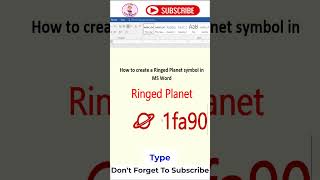 Ringed planet 🪐 in ms word tips and tricks #computerknowledge #wordtips #youtubeshorts #shortcutkeys
