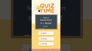 Square Quiz | Banking quant speed | Vedic Math calculation tricks #mathstricks #vedictrick #short