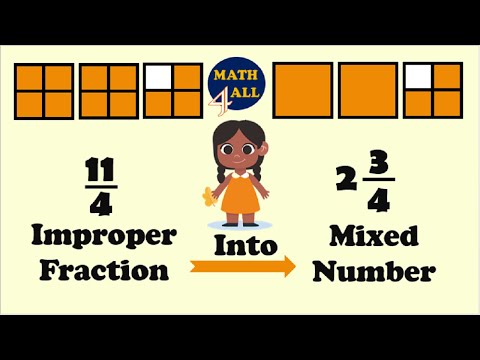 How to Convert Improper Fraction into  Mixed Number? | Math For All