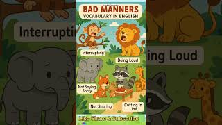 Bad Manners Vocabulary in English | What NOT to Say or Do | English Entraining #shorts #ytshorts