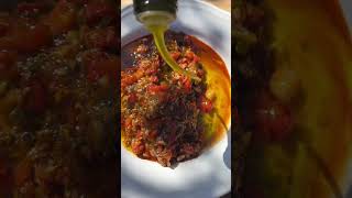 🔥🍆🍳FIRE ROASTED EGGPLANT🍳🍆🔥 #food #cooking #eggplant #shorts