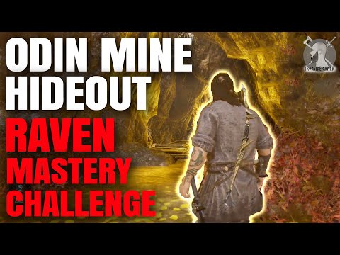 Odin Mine Hideout Raven Mastery Challenge - How to get Gold Medal (Assassin's Creed Valhalla)