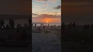 Sunset on Tasman sea at Hokitika