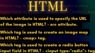 Top 100 HTML MCQs | HTML short question and answer