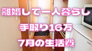 [Divorced and living alone] July living expenses │ Household budget │ Frugal living │ Low income ...