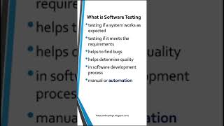 Software Testing Fundamentals-What Is Software Testing-Software Testing Interview Questions #shorts