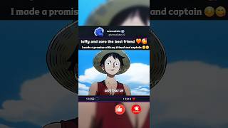 I made a promise with my captain and best friend #luffy #zoro #anime #onepiece