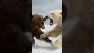 Grizzly Bear vs Polar Bear – Who’s Stronger? #bear #polarbear #grizzlybear #wildlife