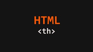 th tag HTML Example No. 2