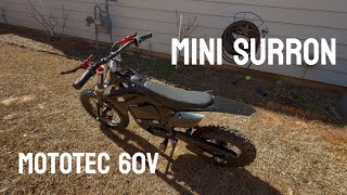 The MOTOTEC 60v 2000W AMAZING Electric dirt bike MINI SURRON