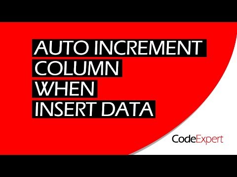 AUTO INCREMENT column when INSERT DATA (SQL)