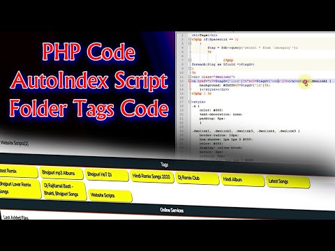 Get Tags on my AutoIndex php website script ||  php tags category code   The Technical Durgesh