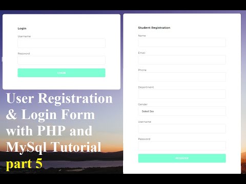 User Registration and Login Form with PHP and MySQL Tutorial 5 - DB Connection