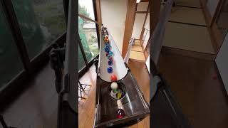 マーブルラン（長い透明パイプとくねくね木材と雨どいの音が鳴るコース ）#3 #ASMR