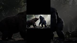Grizzly Bear vs. Gorilla: Clash of the Titans! #GrizzlyVsGorilla #animalfight #wildbattle #wildlife