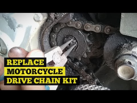 HOW TO REPLACE A MOTORCYCLE DRIVE CHAIN || MOTORCYCLE DRIVE CHAIN REPLACEMENT