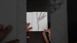 Part - 1: zentangle pattern #drawing #fusionart #artisticfusion #art #artwork