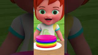 #Shorts Elephant Eating Cakes Little Baby Girl Fun Cooking Cake - Learn Colors for Kids 2023