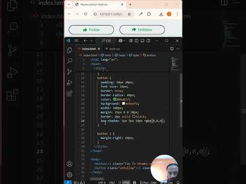14/150 Tips & Tricks: Create Neumorphism Effect | Html & CSS Design #ui #css #html