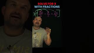 Solve for x with fractions #solveforx #fractions #brianmclogan