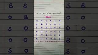 Double tap when you spot : BOSS #fun #art #writing #love #ytshorts #shorts