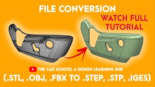HOW TO CONVERT STL FILE TO | STEP OR STP | IGES OR  IGS | PARASOLID XT | IN CATIA V5
