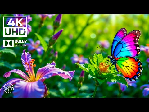Fluttering Grace 4K 🦋🌿 | Butterfly Peace and Calm Piano in a Serene Green World