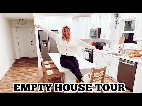 EMPTY HOUSE TOUR | Moving into our first house & painting it white!