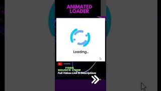 Simple Animated Loader #shorts #csseffect #htmltutorial